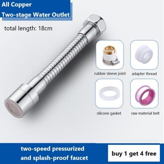 Alle Koperen Splash-Proof Kraan Douche Sprinkler Universele Waskolf Extender Aanrecht Extension Waterbesparende Apparaat 06