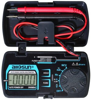 Alle-Zon EM3085A Mini Auto Range Digitale Multimeter Ac Dc Amperemeter Voltmeter Ohm Ncv Capaciteit Frequentie Draagbare Pocket Meter