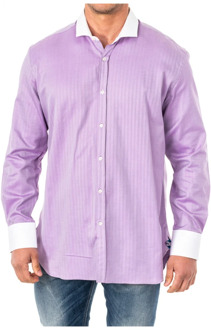 Alledaagse t-Overhemd La Martina , Purple , Heren - M,S