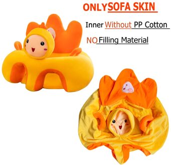 Alleen Cover Leuke Cartoon Baby Sofa Cover Leren Zitten Seat Feeding Stoel Case Kids Sofa Huid Zuigeling Babyzitje zonder Katoen 2