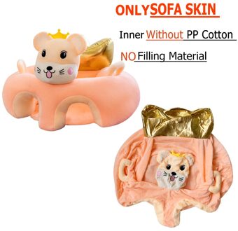 Alleen Cover Leuke Cartoon Baby Sofa Cover Leren Zitten Seat Feeding Stoel Case Kids Sofa Huid Zuigeling Babyzitje zonder Katoen 8