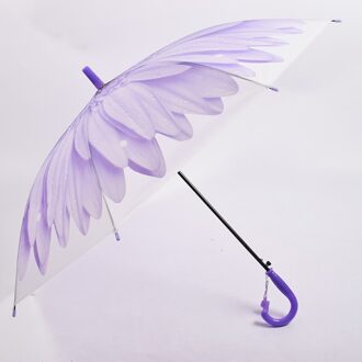 Alleen Jime Transparante Paraplu Bloem Kids Waterdicht Vrouwen Kinderen Paraplu Vrouwen Paraplu Regenkleding paars