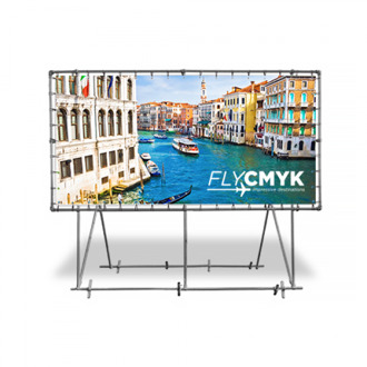 Alleen print voor jouw vrijstaand spandoekframe - bestel hier jouw opvallende buitenreclame drukken