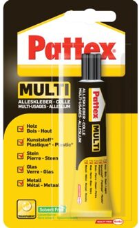 Alleslijm Pattex Multi tube 20gram op blister Transparant