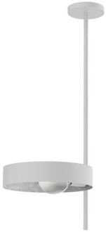 Alley Plafondlamp, 1xe27, Metaal, Wit/blad Zilver, 30cm
