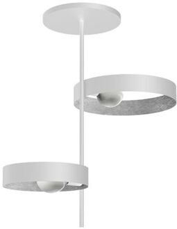 Alley Plafondlamp, 2xe27, Metaal, Wit/blad Zilver, 40cm