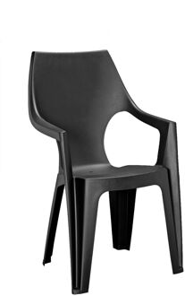 Allibert Alibert Tuinstoel Dante Stapelbaar Kunsthars Grafiet 88x56x58cm