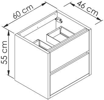 Allibert Badmeubelkast Allibert Sense 60 cm Sense Eik Arlington Allibert