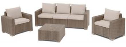 Allibert California Loungeset - 5 personen - Cappuccino Bruin