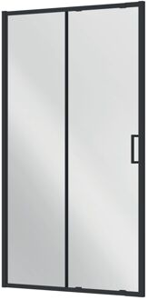 Allibert Douche Schuifdeur Lonso 130-140 X 200cm - Zwart Profiel - 8 Mm Helder Glas