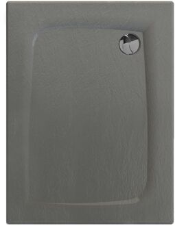 Allibert Douchebak Allibert Mooneo Rechthoek Inbouw Bioplax 100x80 cm Grijs