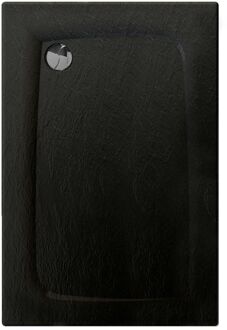 Allibert Douchebak Allibert Mooneo Rechthoek Inbouw Bioplax 120x80 cm Zwart