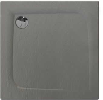 Allibert Douchebak Allibert Mooneo Vierkant Inbouw Bioplax 80x80 cm Grijs
