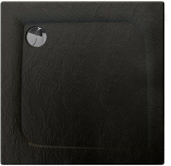 Allibert Douchebak Allibert Mooneo Vierkant Inbouw Bioplax 80x80 cm Zwart