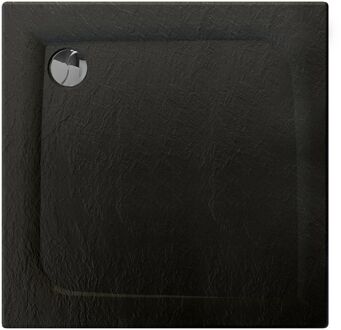 Allibert Douchebak Allibert Mooneo Vierkant Inbouw Bioplax 90x90 cm Zwart
