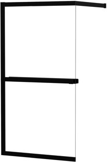 Allibert Inloopdouche Lexie 100x200cm - Mat Zwart Profiel - 8 Mm Helder Glas
