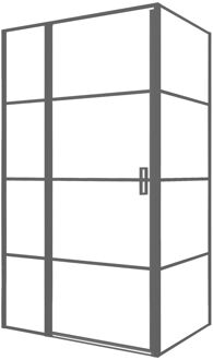 Allibert Inloopdouche Loftgame 90 X 200cm - Gun Metal Profiel - 8 Mm Helder Glas