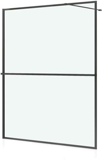 Allibert Inloopdouche Milton 140 X 200cm - Zwart Profiel - 8 Mm Helder Glas