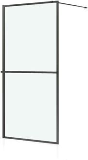 Allibert Inloopdouche Milton 80 X 200cm - Zwart Profiel - 8 Mm Helder Glas