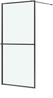 Allibert Inloopdouche Milton 90 X 195cm - Zwart Profiel - 8 Mm Helder Glas