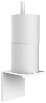 Allibert New Game - wc-papier voorraadhouder - mat wit gelakt aluminium