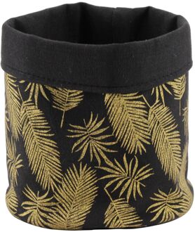 Allibert Opbergmand Oural Conga - Katoen - Zwart/goud - 16,5x16,5x6cm