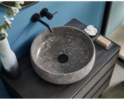 Allibert Opzet Waskom Ergo 42cm | Marmer Grijs | Rond