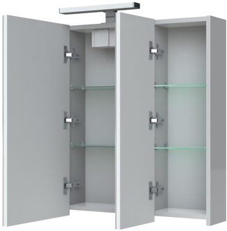 Allibert TOILETKAST JUNO 80cm wit glanzend 3 deuren NL stopcontact