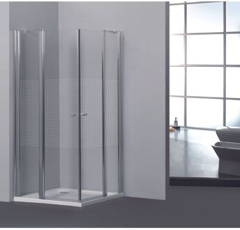 Allibert Twee Zwaaideuren Priva Hoekinstap 80x80x190cm Chroom