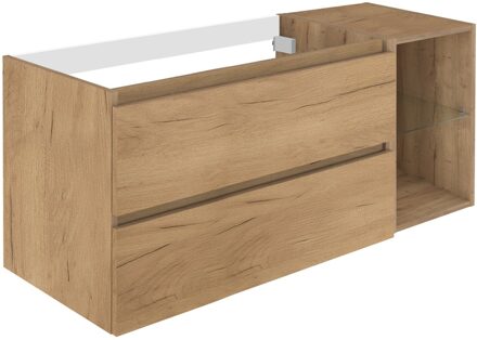 Allibert Wastafelonderbouw Allibert Lunik 120x55x46 cm Met Nis Eik Halifax Natuur Allibert