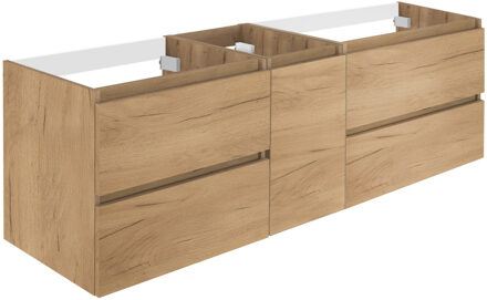 Allibert Wastafelonderbouw Allibert Lunik 150x55x46 cm Met Deur Eik Halifax Natuur Allibert