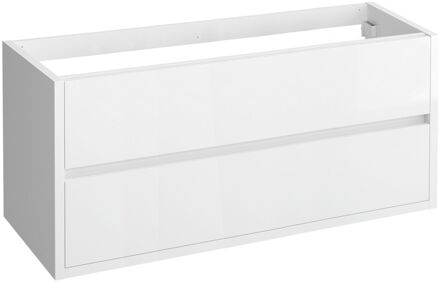 Allibert Wastafelonderkast Sense 120cm - Alpenwit Glanzend - Met 2 Lades - 120x55x46cm