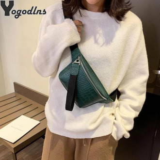 Alligator Pattern Leather Waist Bags Ladies Belt Bag Women ins Disco Pouch Wallet Small Travel Hip Chest Pack Bum