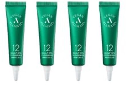 ALLMASIL Vegan 12 Scalp Spa Cleansing Ampoule Set 15ml x 4 pcs