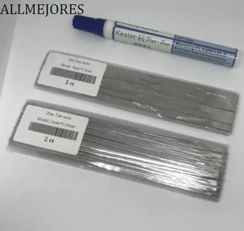 ALLMEJORES Solar cell Tab wire 20meters 1.2mm *0.25mm +2m Busbarwire +Flux pen for DIY solar panel Cooper soldering stirp