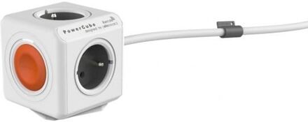 Allocacoc PowerCube Extended Remote Type E(FR) 4AC outlet(s) 1.5m Grijs, Wit power uitbreiding