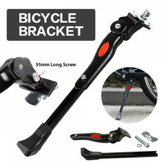 Alloy MTB Bicycle Bike Kickstand Parking Racks Bike Support Leg Side Stand Suitable for 24"-26" Wheel Diameter Bicycles