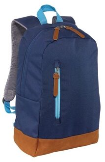 Allround rugzak/rugtas in A4-formaat - donkerblauw - Schooltas/boekentas - 29 x 14 x 45 cm