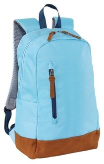 Allround rugzak/rugtas in A4-formaat - lichtblauw - Schooltas/boekentas - 29 x 14 x 45 cm