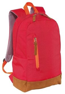 Allround rugzak/rugtas in A4-formaat - rood - Schooltas/boekentas - 29 x 14 x 45 cm
