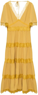 ALLSAINTS Maxi jurken AllSaints , Yellow , Dames - S,Xs,2Xs