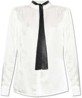 ALLSAINTS ‘Toni’ shirt met stropdasdetail AllSaints , White , Dames - M,Xs,2Xs