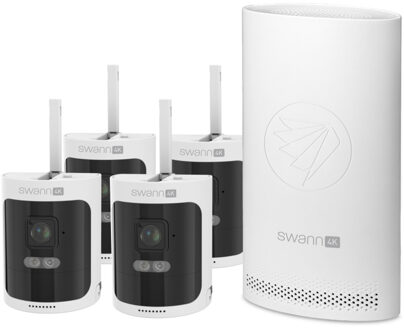 AllSecure4K Wireless Security Kit met 4x Wire-Free Cameras & NVR Tower Beveiligingscamera