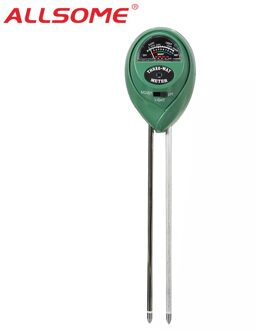 ALLSOME 3 in1 Tuin Plant Bloemen Bodem PH Tester Moisture Lichtmeter Testtools HT1406 +
