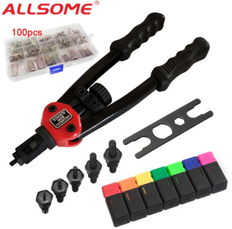 ALLSOME BT-605 Riveter Gun tool Hand Insert Rivet Nut Tool Manual Mandrels M3 M4 M5 M6 M8 M10 M12 + Rivet nuts HT2597