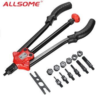 ALLSOME RIVET NUT GUN M3 M4 M5 M6 M8 M10 M12 Hand Riveter Rivet Gun Riveting Tools with Nut Setting System
