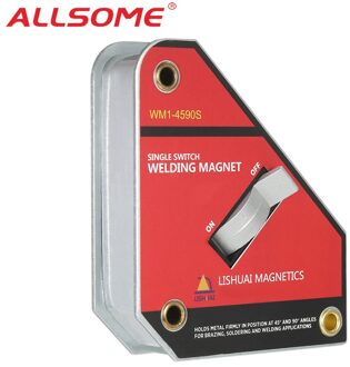 ALLSOME Sterke Enkele Schakelaar Neodymium Lassen Magneet Houder Op/Uit Schakelaar Magnetische Klem 45 °/90 ° Kleine size