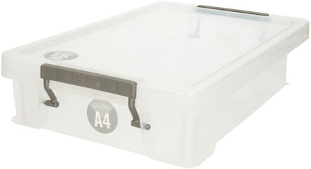 Allstore Opbergbox 5,5 liter kunststof 39 x 25 x 9 cm - Opbergbox Transparant