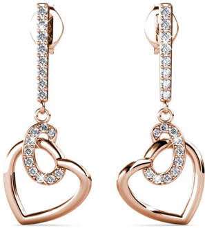 Allure Oorbellen - Roségoud en Kristal