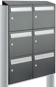 Allux Flow Set 2-Breed, 3-Hoog Met Dak Op Statief Antraciet - 40040065_2x3ds